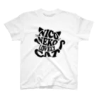 にこねこ【保護猫の保育園】のにこねこラブリーTシャツ（黒マーク） Regular Fit T-Shirt