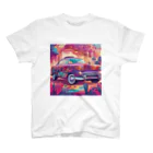 未来工房のArt Paint Car Regular Fit T-Shirt