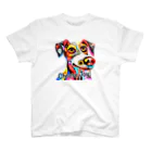 G.O.A.T.designの華やかな色合いが目を引く可愛らしい犬 Regular Fit T-Shirt