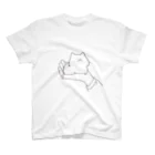 猫原のしの手乗りしろにゃん スタンダードTシャツ