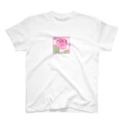 ピンク系水彩画のピンクのバラ スタンダードTシャツ