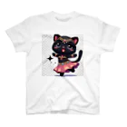 ベリーBellyの黒猫ベリーダンス スタンダードTシャツ