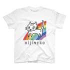 nijinekoのnijineko🌈 スタンダードTシャツ