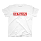 KK_MOUSEのボックスロゴ赤 スタンダードTシャツ