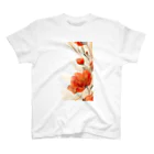 cute styleのlucky flower -red Regular Fit T-Shirt