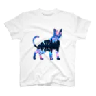 猫との風景の星空と猫_009 Regular Fit T-Shirt