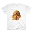 AQUAMETAVERSEのキャプをかぶった可愛い子犬 Marsa 106 スタンダードTシャツ