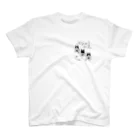 ひげ猫マリオの白黒3にゃん Regular Fit T-Shirt