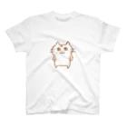 ちいさな松の木のねこ半開き スタンダードTシャツ