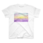 水彩色鉛筆チャンネルの春の海（水彩色鉛筆画） スタンダードTシャツ