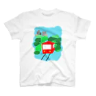 aoraetoaのレトロな赤いモノレール Regular Fit T-Shirt