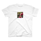 Sunbathingの赤いバラとキンクロハジロ Regular Fit T-Shirt