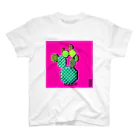 正座ちゃんのドット絵ショップのウチワサボテン スタンダードTシャツ