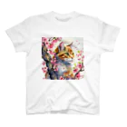 nerucotoの桜と猫 スタンダードTシャツ