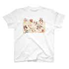 FluffyHopper うさぎのはなまる🐰デザフェス5月両日出展🎶のらくがき スタンダードTシャツ