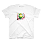 ぷっくりショップのオカメインコのひととき スタンダードTシャツ