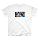 space catの宇宙と一体化猫 Regular Fit T-Shirt