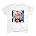 巫女スタぐらむのもふもふの美少女甘える スタンダードTシャツ