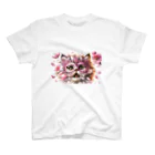 KVM｜kitten ＊ venetian-maskの仮面のセルカークレックス｜桜 ① スタンダードTシャツ