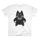 【しばし柴犬屋】のムキムキ筋肉柴犬(黒 スタンダードTシャツ