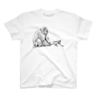 Wildlife sanctuary のニホンザルの親子 スタンダードTシャツ