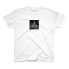 旅狼の夜景〜青と金の泉〜 Regular Fit T-Shirt