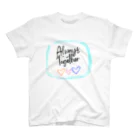 い〜っつも一緒Always togetherの『い～っつも一緒 Always together』（black text） スタンダードTシャツ