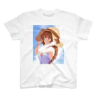 bazz000033の恥じらい麦わら少女 Regular Fit T-Shirt