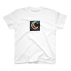 moonlightcatのキラキラ輝くお月様 Regular Fit T-Shirt