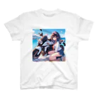 「ワンダーワールド」のバイクと女の子❣️ スタンダードTシャツ