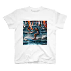 AQUAMETAVERSEのsupとwindsurfingレース　エンジェル717 2065 スタンダードTシャツ