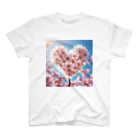 和柄webの桜ハートTシャツ Regular Fit T-Shirt