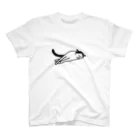 QROOVYのヅラネコ　のびのびチルタイム スタンダードTシャツ