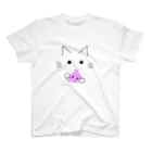 兎猫庵のオカリナ猫(ピンク) スタンダードTシャツ