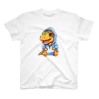 Vasetti_pressの青パーカーを着たティラノサウルス Regular Fit T-Shirt