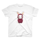 Vasetti_pressの赤パーカーを着ているうさぎちゃん スタンダードTシャツ