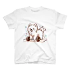 ke__to_isurugiの筋トレサモエド犬(女性向け) スタンダードTシャツ