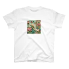 nico251の蓮の花と美しい鳥 Regular Fit T-Shirt