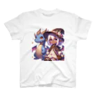 ピクセルパレットのドラゴンと可愛い女の子3 Regular Fit T-Shirt