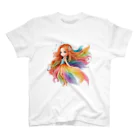 chibi_hikariのGirl Dancing in the Colorful Breeze スタンダードTシャツ