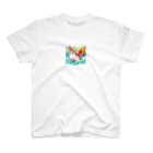 oz-chanの空飛ぶ猫アニメ風2 Regular Fit T-Shirt