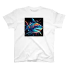 momoart8888の宇宙を泳ぐサメ君🦈💫🌠 スタンダードTシャツ