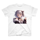 美少女silver girl'sの銀髪の女の子2 スタンダードTシャツ