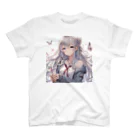 美少女silver girl'sの銀髪の女の子5 スタンダードTシャツ