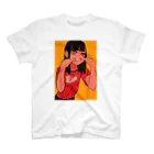 World_Teesのローファイエステティックなレトロ90年代の日本の妻（ワイフ）かわいいアニメガール スタンダードTシャツ