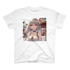 美少女silver girl'sの銀髪の女の子21 スタンダードTシャツ