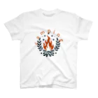 Mt_Pear_Designのcamping bonfireカラー Regular Fit T-Shirt