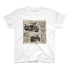 the blue seasonのクラシックバイクの設計図と計器類 Regular Fit T-Shirt