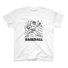 nndesignのBASEBALL LEFT PITCHER Regular Fit T-Shirt