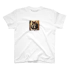 manaco-の覗き猫ちゃん スタンダードTシャツ